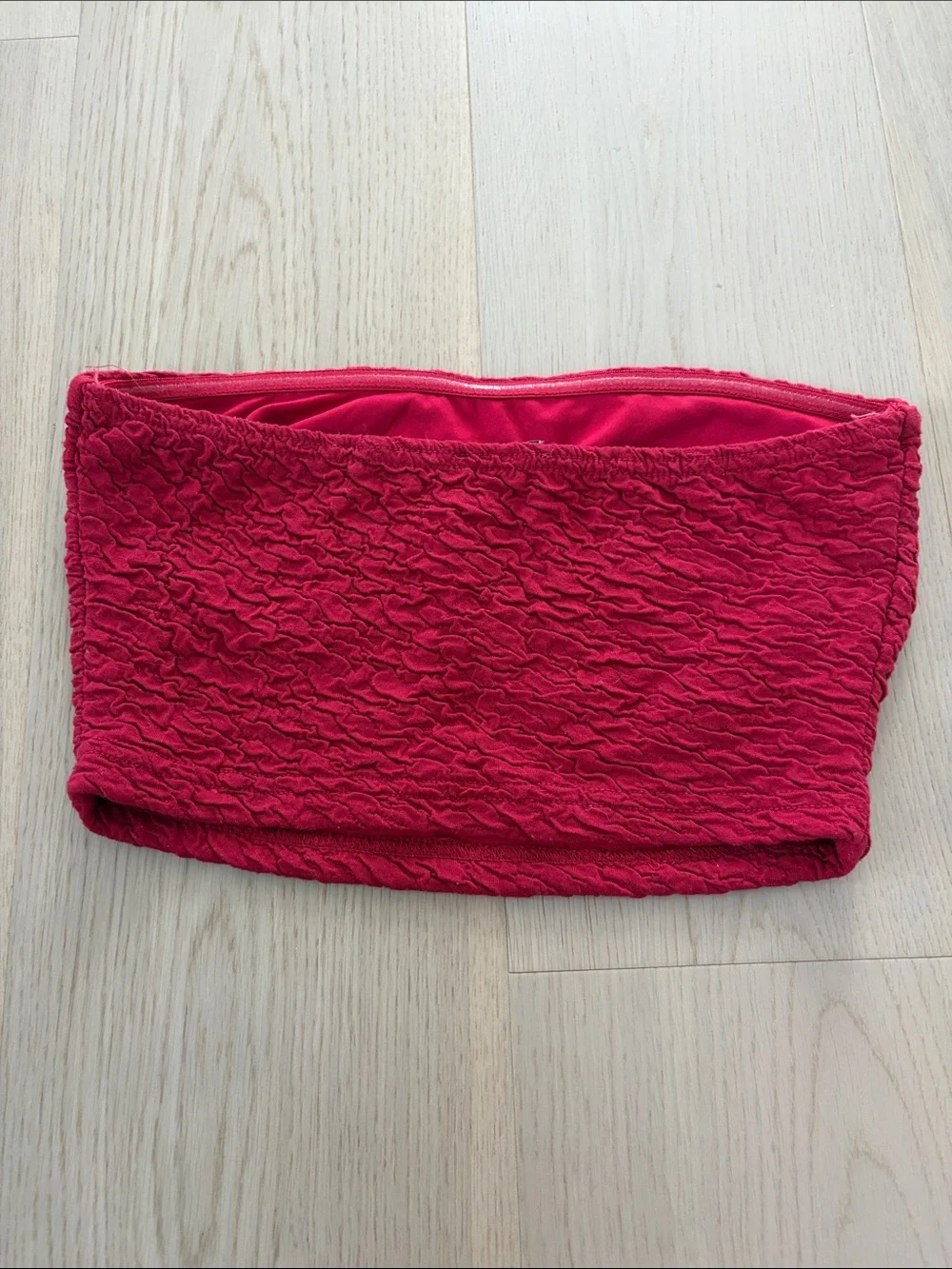 Princess Polly Women’s Red Textured Tube Top